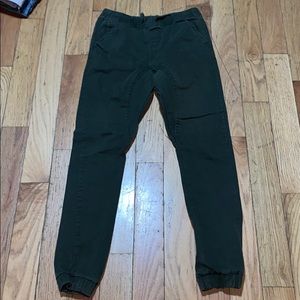 Fatigue green joggers